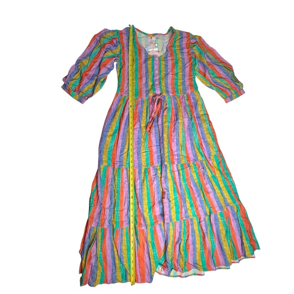 NWT Briton Court 3/4 Sleeve Stripe Maxi Dress s - Picture 6 of 9